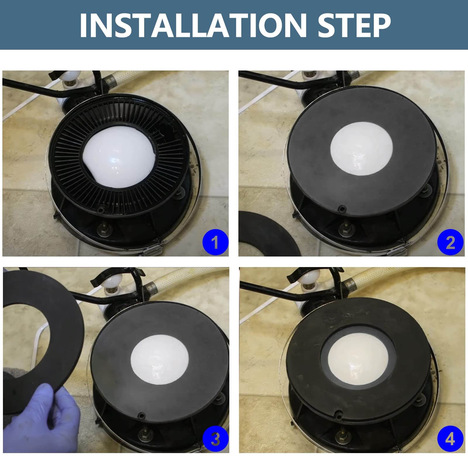 Sikawai 385316140 385311462 Rv Toilet Flush Seal Replacement Kit Toilet Rubber Ball Bowl Gasket For Do-Metic Se-Aland Man-Sfield Vacu-Flush Cam-Per 510/510+, 2010,506/1006,1008/Ecovac 146-149